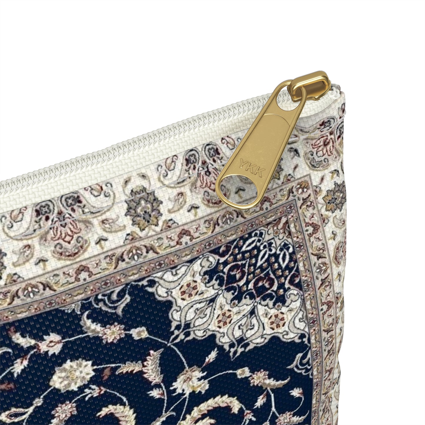 Navy & Cream Tapestry Pouch