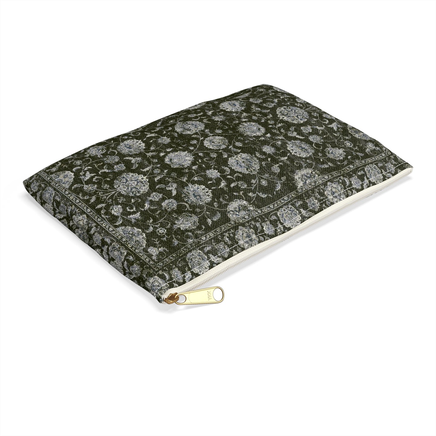 Green Floral Tapestry Pouch