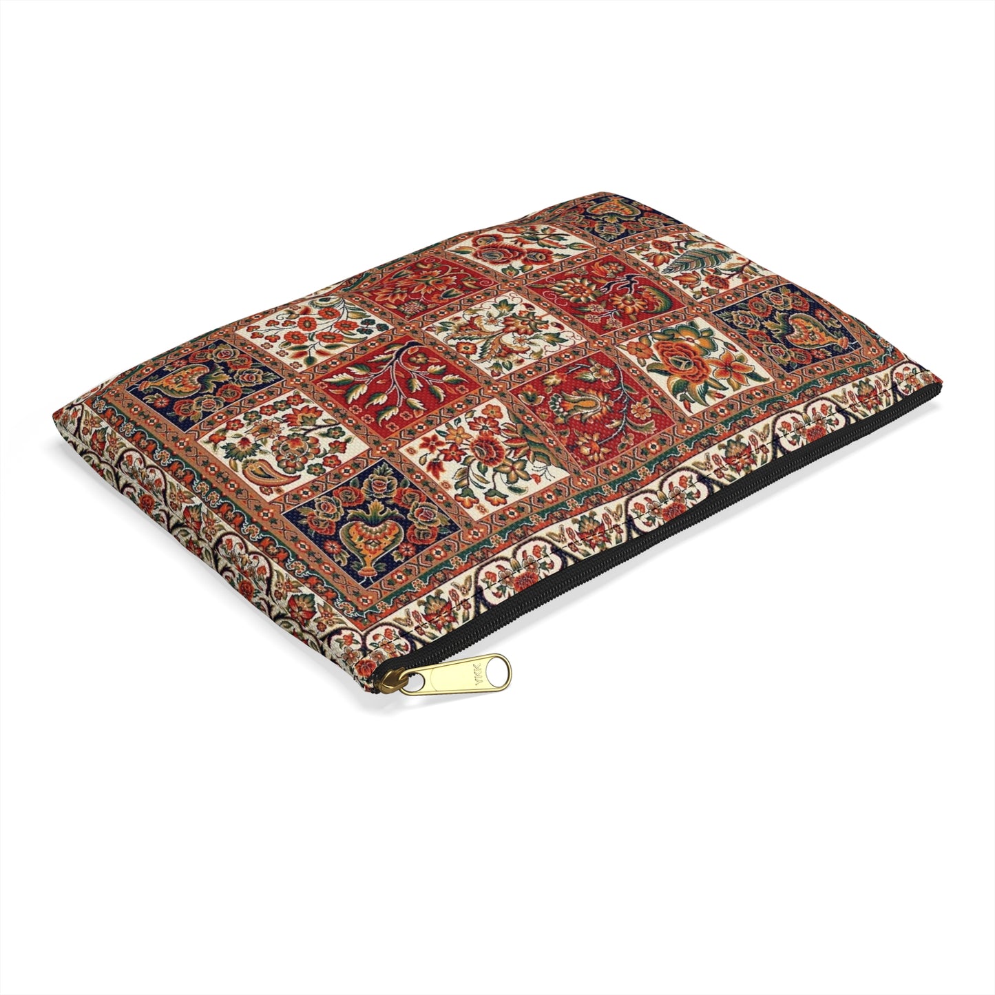 Floral Tile Tapestry Pouch