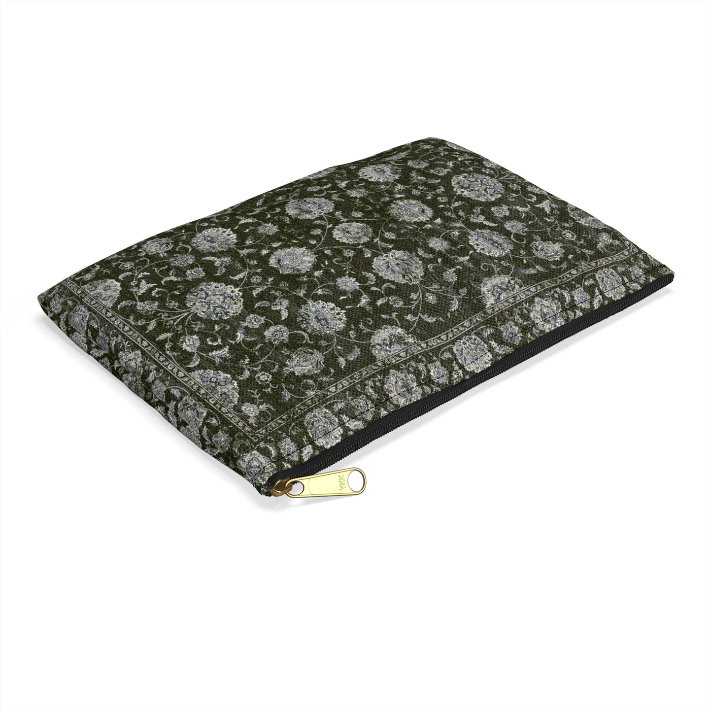 Green Floral Tapestry Pouch