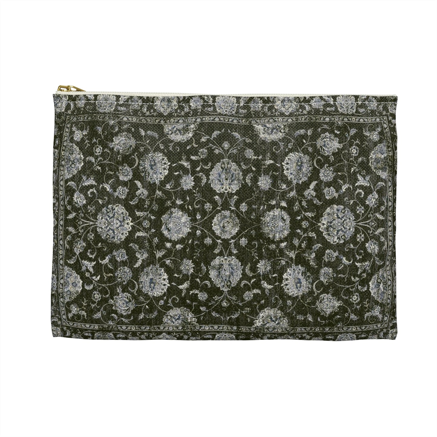 Green Floral Tapestry Pouch