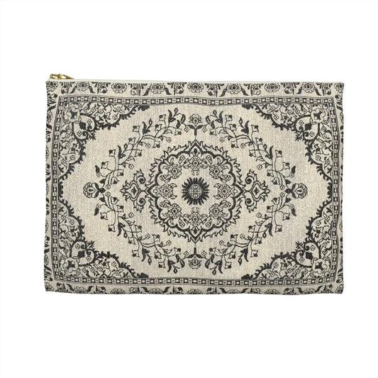 Black & Ivory Tapestry Pouch