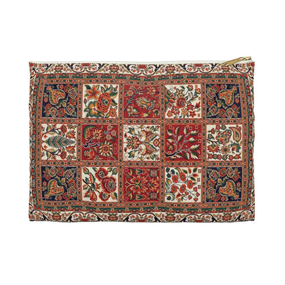Floral Tile Tapestry Pouch