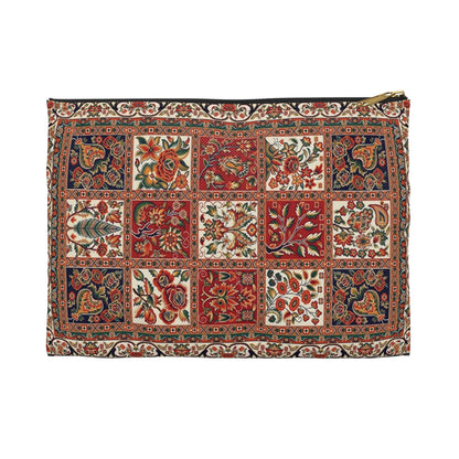 Floral Tile Tapestry Pouch
