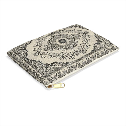 Black & Ivory Tapestry Pouch
