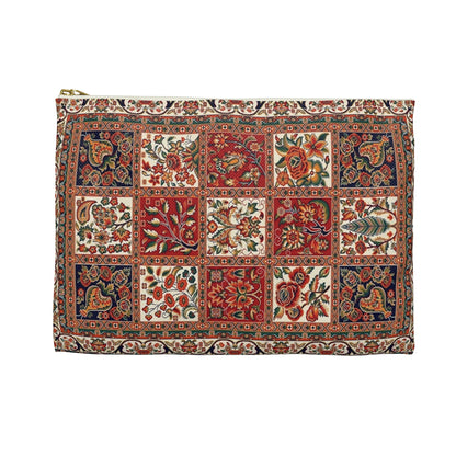 Floral Tile Tapestry Pouch