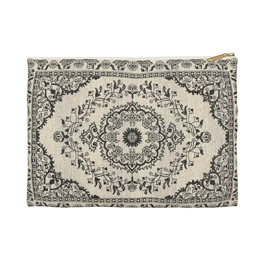 Black & Ivory Tapestry Pouch
