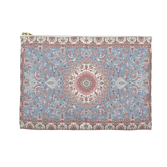 Blue & Rose Tapestry Pouch