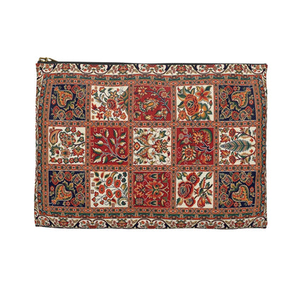 Floral Tile Tapestry Pouch