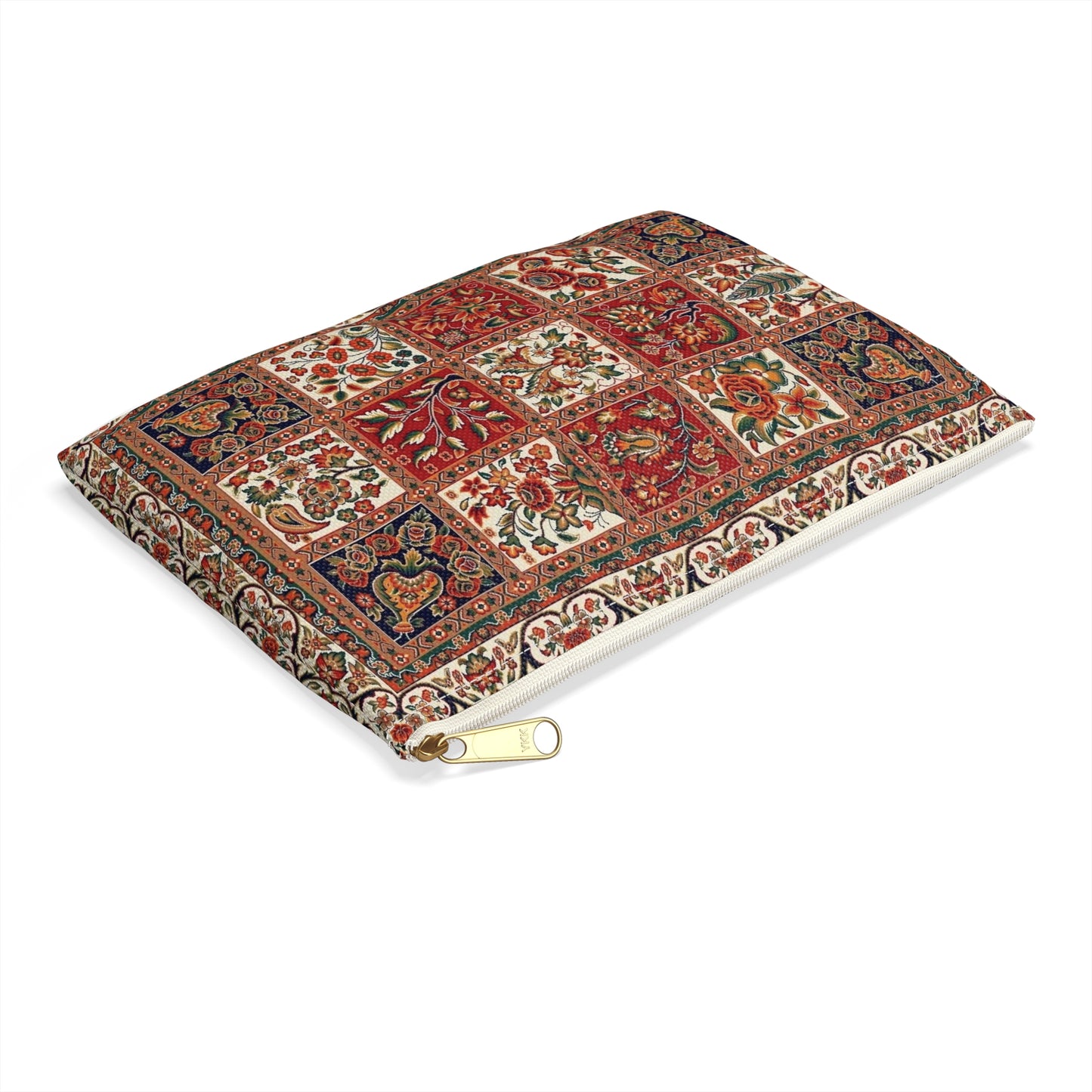 Floral Tile Tapestry Pouch